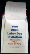 Your 2008 Labor Day invitation (with flap open)