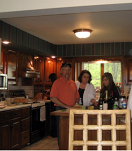 denny & family in kitchen