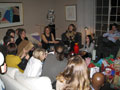 crowd at the white elephant party